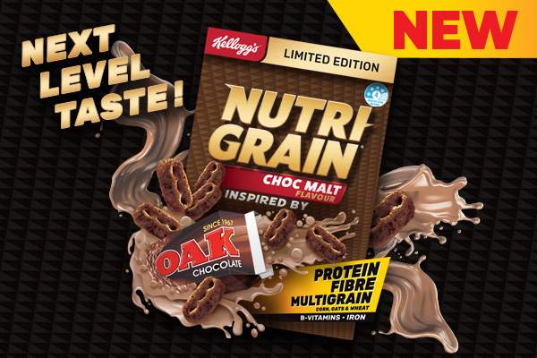 Kellogg’s® NEW Oak Choc Malt Nutri-Grain!