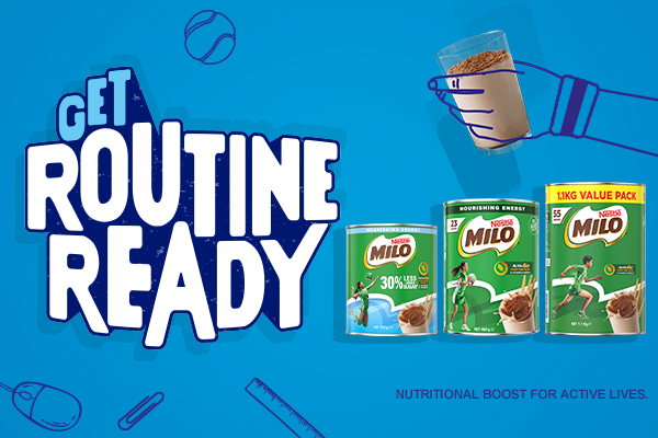 Get routine ready with the nourishing, low GI energy of MILO