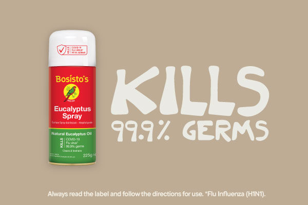 By gum it’s good!  Bosisto’s Eucalyptus Spray is the scent of home.