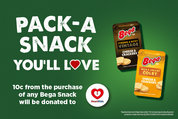 Pack a Snack You’ll Love – and Support HeartKids with Bega