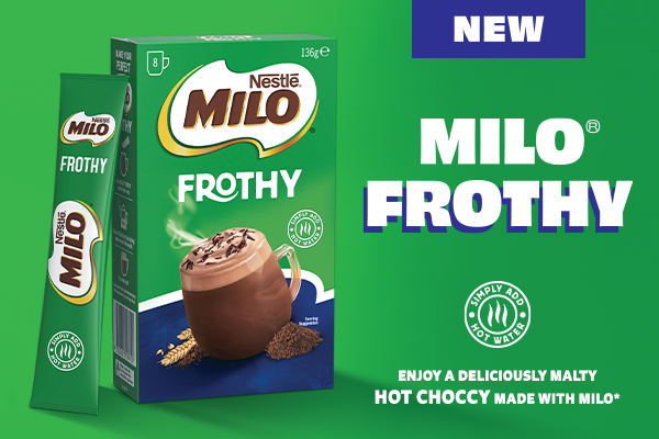 Introducing the NEW MILO Frothy!
