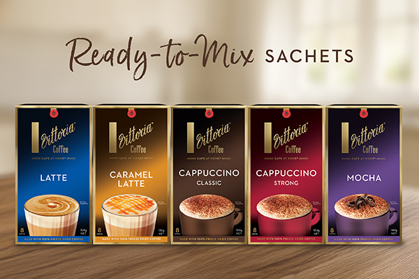 The new Vittoria® Coffee Ready-to-Mix Sachets